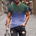 thumbnail image 4 of Hot6sl Économies d'Été Liquidation Blouses & Chemises à Manches Courtes Col Rond, Nouveau T-shirt Décontracté Mode Homme Imprimé Sport Manches Courtes Blouses Col Rond Chemises, Blouse HommeViolet, S, 4 of 6