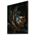 thumbnail image 1 of Design Art - Fleur Fractale Brun Bleu en Noir, 1 of 5