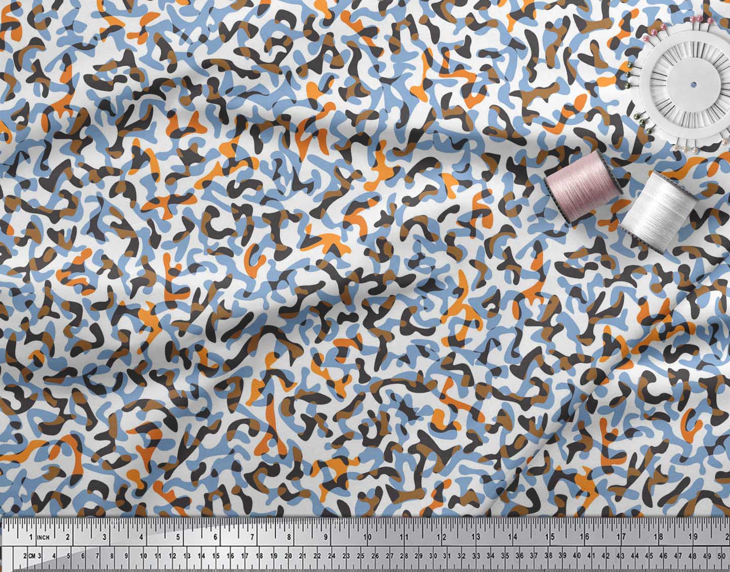 Soimoi Velvet Fabric Multicolor Camouflage Fabric Prints By Yard 58 Inch Wide