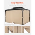 thumbnail image 4 of VEVOR Rideau d'Intimité pour Pavillon 12 Pieds x 10 Pieds x 7 Pieds Rideaux de Pavillon Imperméables Kaki, 4 of 9