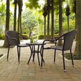thumbnail image 3 of Bowery Hill 3 Piece Wicker Patio Bistro Set in Brown, 3 of 5