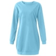 thumbnail image 4 of Kcodviy Ladies Loose Long Sleeve Blank Oversized Sweatshirt Pocket Solid Color Long 2X Womens Hoodie Pullover Sweater, 4 of 4