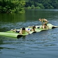 thumbnail image 4 of Gymax 12' x 6' Floating Water Pad Mat 3-Layer Foam Floating Island for Pool Lake Green, 4 of 10