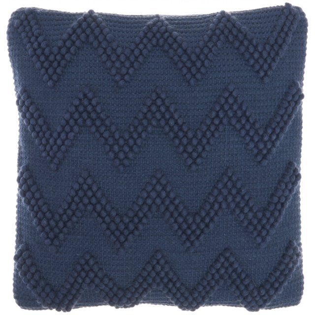 homeroots Décoration 386019 Chevron Bleu Foncé Détail Jeter Oreiller