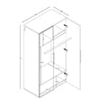 thumbnail image 4 of Prepac HangUps Manufactured Wood Wardrobe, 4 of 8