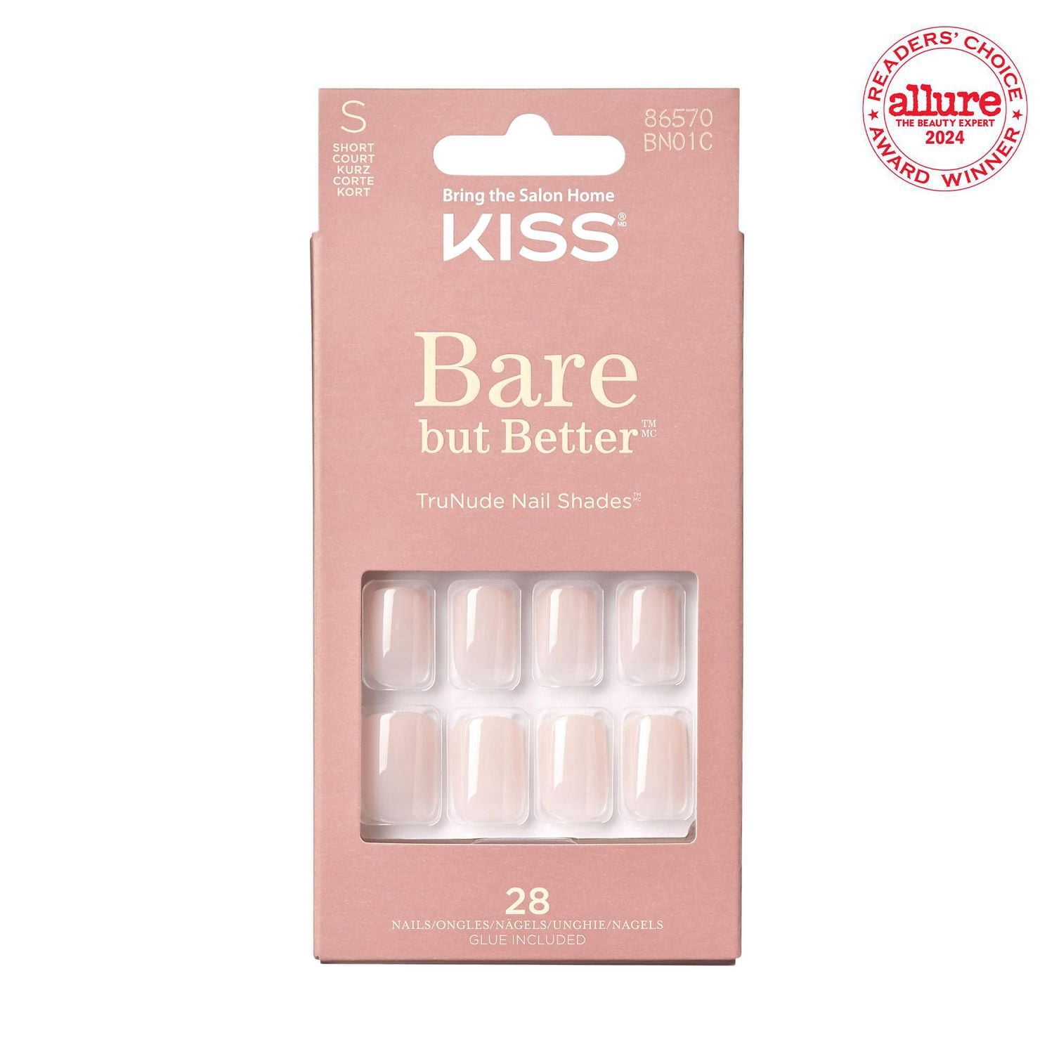 KISS Bare but Better Ongles - Faux Ongle, Court