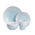 thumbnail image 1 of American Atelier 6692-16-RB Oasis Dinnerware Set (16 Piece), Mint/White, 1 of 3