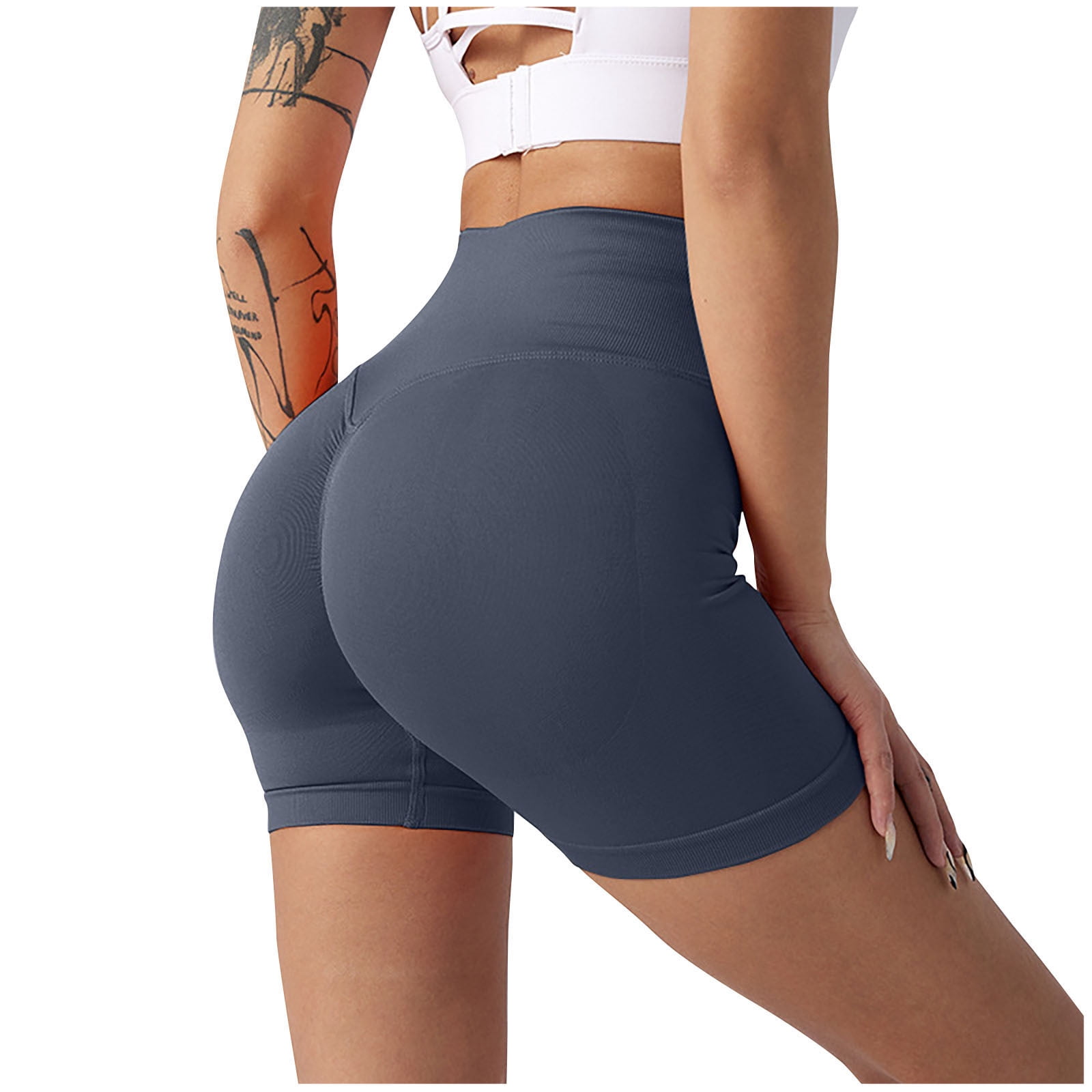 MXUIKV Shorts for Women Stretchy Spandex Butt Lifting Yoga Shorts