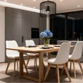 thumbnail image 2 of YLGJ&TIDY 8PCS Mid Century Dining Chair PU Leather Solid Wood Leg Kitchen Living Room White, 2 of 11