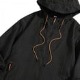 thumbnail image 3 of Maqroz Veste de Soleil pour Homme UPF 50++ à Capuche à Fermeture Éclair Intégrale Protection UV SPF Rafraîchissante Légère avec Poches Été Ajustable Séchage Rapide Veste de Sport de Piste Randonnée Pêche Plein Air Noir P, 3 of 4