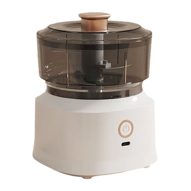 Functional Home Electric Meat Grinder, a small appliance with high-speed stainless steel blades and a food-grade polypropylene cup body. Designed for easy disassembly and quick cleaning, it features one-click electric chopping and a Type-C battery interface for long-lasting use. Lightweight and portable with a humanized handle for easy transport and storage.