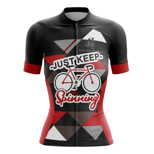 Just Keep Spinning Chandail de Cyclisme pour Femme - 3TG