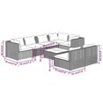 thumbnail image 4 of vidaXL 8 Piece Garden Lounge Set with Cushions Brown Poly Rattan, 4 of 5