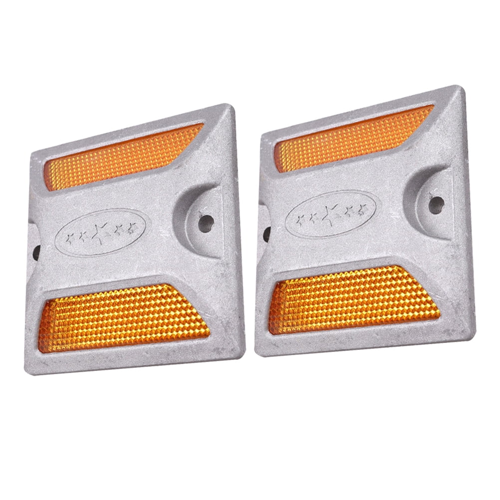 Reflective Road Stud Lights for Outdoor Use Made of Aluminum in Assorted Colors 2pcs