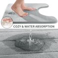thumbnail image 2 of ORUYROP Memory Foam Toilet Bath Mat U-Shaped, Soft and Comfortable, Super Water Absorption, Non-Slip, Thick, Machine Wash and Easier to Dry for Bathroom Commode Contour Rug, 24 X 24 Inches, Si, 2 of 6