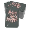 thumbnail image 1 of Inkdotpot Real Rose Gold Foil Merry And Bright Christmas Tags Favor Hang Paper Tags 100 Pieces, 1 of 6