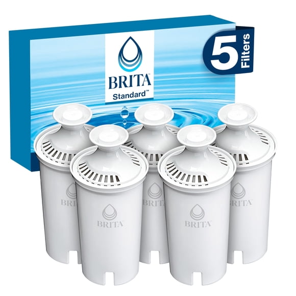 Brita Filtre de Remplacement Standard, Réduit les Contaminants Tout en Gardant des Minéraux Sains, Certifié par l'Association WQA pour Réduire le Chlore pour im
