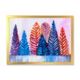 thumbnail image 3 of Designart Arbres de Noël Abstraits Traditionnels Art Mural Encadré, 3 of 4
