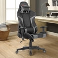 thumbnail image 4 of Goplus Z-Shaped Racing Style Desk &  Massage Gaming Chair Set for Home Office, 4 of 8