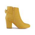 thumbnail image 3 of Unique Bargains Women's Block Heel Lace Up Back Ankle Boots, 3 of 6