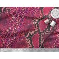 thumbnail image 3 of Soimoi Pink Rayon Fabric Leopard & Snake Animal Skin Print Fabric by Yard 58 Inch Wide, 3 of 3