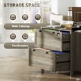 thumbnail image 4 of HOMCOM 2 Drawer Filing Cabinet with Lock, Hanging Bar, Weathered Grey Oak, 4 of 10