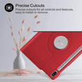thumbnail image 5 of SuperShield Cases for Samsung Galaxy Tab A9 Plus/+ 11 Inch 2023 Case with Tempered Glass Screen Protectors, Translucent Rotating Cover for Samsung Tab A9 Plus Tablet (SM-X210/X216/X218) - Red, 5 of 5
