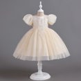 thumbnail image 2 of Cardigans pour Tout-Petits 2t Robes Jeunesse Taille 16 Robe Fille Tout-Petit Enfants Été Manches Courtes Robe Fleurie Robe de Défilé Performance, 2 of 9