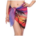 thumbnail image 2 of WREESH Foulard Jupe en Chiffon Imprimé Arbres Numériques pour Femmes Serviette de Plage, 2 of 7