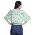 thumbnail image 4 of Moomaya Hauts Cache-Cœur pour Femmes Imprimés Taille Élastique Manches Boxy Blouse Cache-Cœur Décontractée, 4 of 4