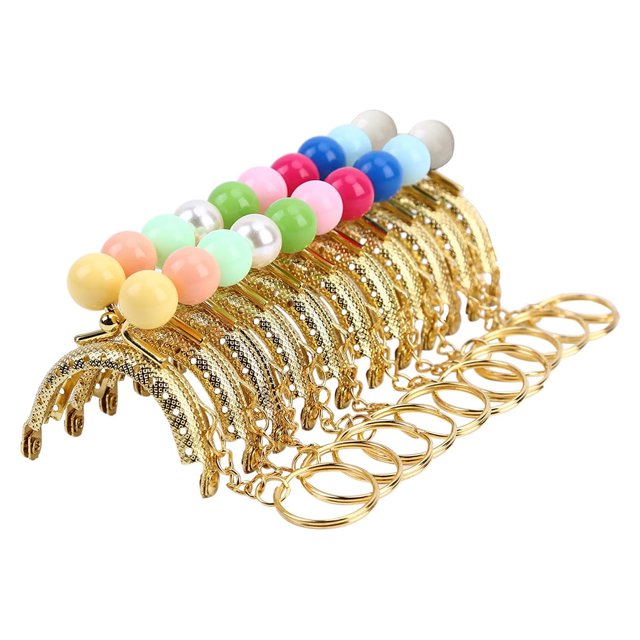 Maytalsory 10pack/lot Safety Protection Lovely Metal Coin Purse Frame Key Ring For Wide