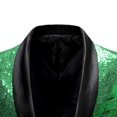 thumbnail image 4 of TIMIFIS Men's Sequin Blazer Fashion Button Lapel Suit Jacket Dinner Prom Performance Costumes Slim Blazer, 4 of 7