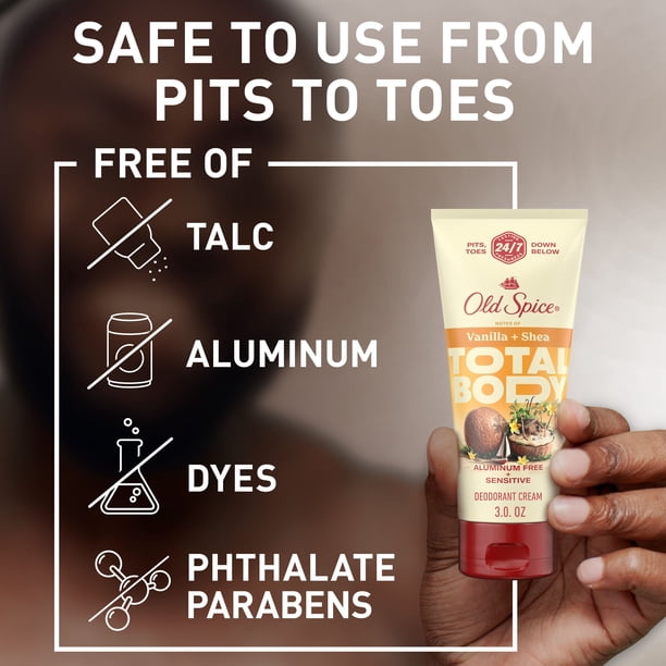 Old Spice Dry Cream FRESH 45g 7個セット Old Spice Total Body Deodorant Aluminum Free Cream Vanilla + Shea
