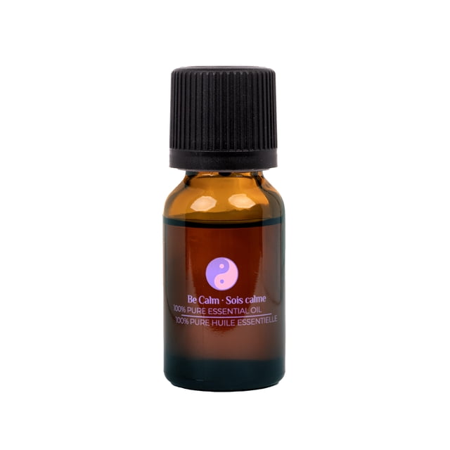 ScentSationals Huile Essentielle 100 % - Sois Calme dans une Bouteille en Verre Ambre de 15 ml avec Bouchon Noir à l'Épreuve des Enfants et logo yin-yang Violet, Formulée pour les Diffuseurs aromatherapy pour Favoriser la Détente et Réduire le stress à la Maison Ou au Travail.