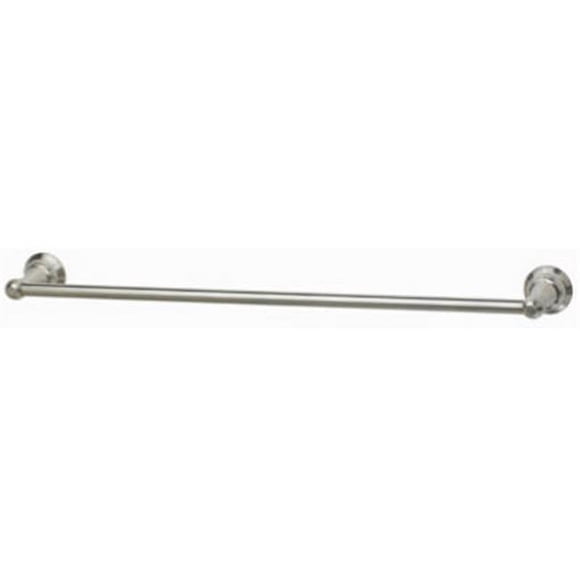 Homewerks Worldwide 231191 24 in. HomePointe PVD Brushed Nickel Vintage Towel Bar, Brass Base