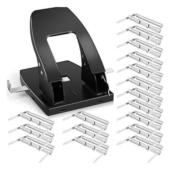 suyin Perforatrice 2 Trous avec 100 Dents Attache Papier Robuste Deux Trous