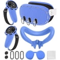 thumbnail image 1 of Silicone Cover Set Compatible with Oculus/Meta Quest 3 Accessories, Touch Controller Grips Cover, VR Shell Cover, Facial Interface Cover, Protective Lens Cover, Tempered Glass Lens Caps, 1 of 6