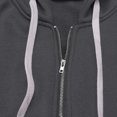 thumbnail image 5 of PEZHADA Économies d'Automne Chandail à Capuchon à Fermeture à Glissière Décontracté pour Femme Veste Mi-Longue Peluche Insert Sac Chandail à Fermeture Éclair Chandail à Capuchon à Cordon avec Poche Gris Foncé, 5 of 5