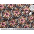 thumbnail image 3 of Soimoi Poly Georgette Fabric Floral,Hummingbird & Squirrel Animal Fabric Prints by Yard 52 Inch Wide, 3 of 3