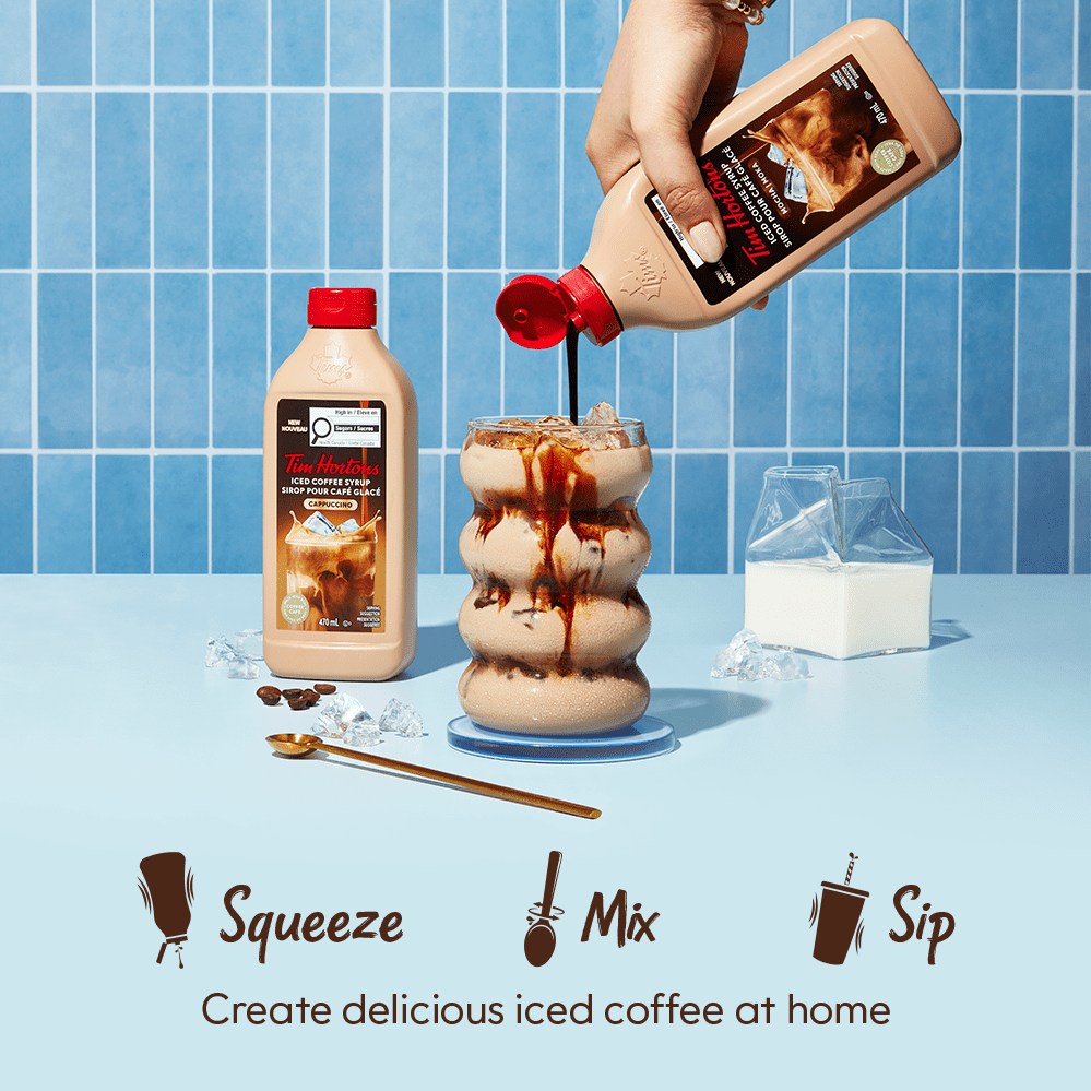 Sirop pour café glacé Tim Hortons – Cappuccino 470 ml