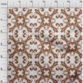 thumbnail image 3 of oneOone Cotton Flex Brown Fabric Asian Block Floral Craft Projects Decor Fabric Printed By The Yard 40 Inch Wide, 3 of 4