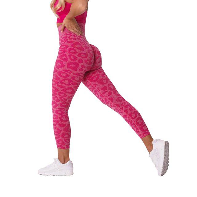 Kcodviy Popular Snowflake Color Leopard Yoga Pants Men Stretch Print Cropped Pants Leopard Yoga Pants Petite Length Print Jacquard Seamless Animal Yoga Pants Long Print Yoga Pants