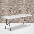 thumbnail image 4 of 30''W x 72''L Granite White Plastic Folding Table, 4 of 7