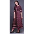 thumbnail image 3 of Bimba Kurtis Indiennes Rouges à Blocs Floraux pour Femmes, Kurti Anarkali Imprimée en Ligne A, Robe Ethnique Décontractée - Très Petit, 3 of 5