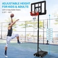 thumbnail image 3 of Bingirl Support de Basketball Portable pour l'Extérieur et l'Intérieur, Convient à la Cour Arrière et à l'Entrée, 3 of 10