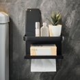 thumbnail image 3 of Tissue Holder Portable User-friendly Minimalistic Multipurpose Convenient Place Small Items Aluminum Wall-mounted Punch-free Tissue Box Holder Rack for Bathroom, 3 of 8
