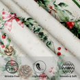 thumbnail image 2 of Christmas Holly Round Tablecloth Winter Snowflake Wrinkle Resistant Table Cloth Xmas Red Bird Decor Table Cover for Winter Holiday Home Kitchen Picnic Party 60 Inch, 2 of 5
