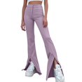 thumbnail image 1 of Women's Casual Mid Waist Cargo Jeans Stretch Wide Leg Denim Pants With Pockets, 1 of 5