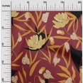 thumbnail image 2 of oneOone Tissu Polyester Spandex Rouge Floral Matériel de Robe Tissu Imprimé Tissu au Mètre 56 Pouces de Large-Wi, 2 of 4