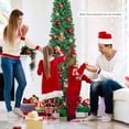 thumbnail image 4 of Gymax 8 FT Fiber Optic Artificial Christmas Tree Slim Pencil Xmas Tree w/ Colorful Lights & 889 Branch Tips, 4 of 10